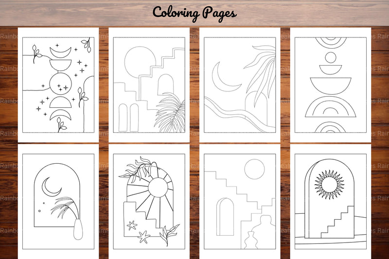 Minimalist Boho Coloring Book - CraftNest - Digital Crafting and Art