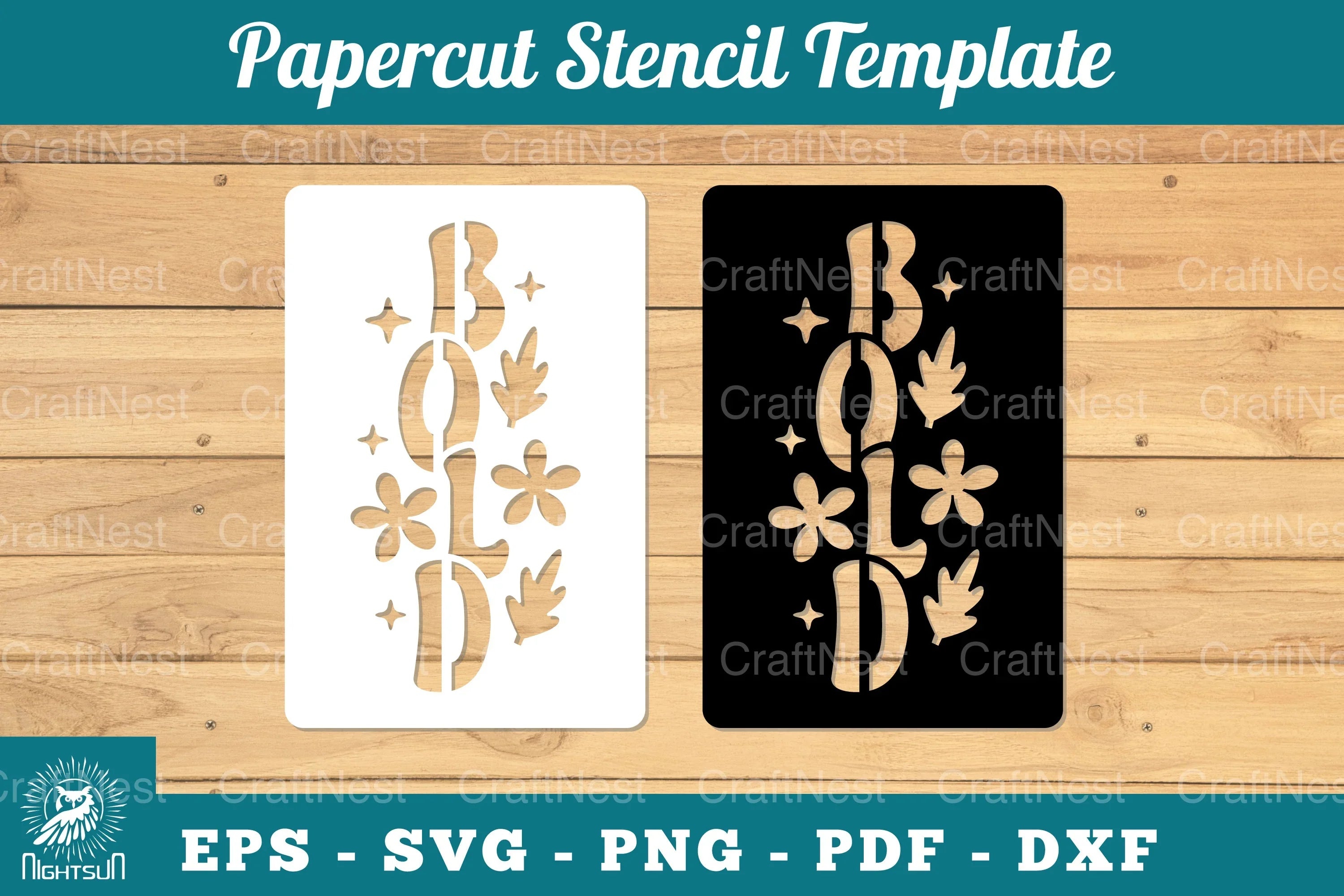 Bold Papercut Stencil Clipart Bundle - CraftNest - Digital Crafting and Art