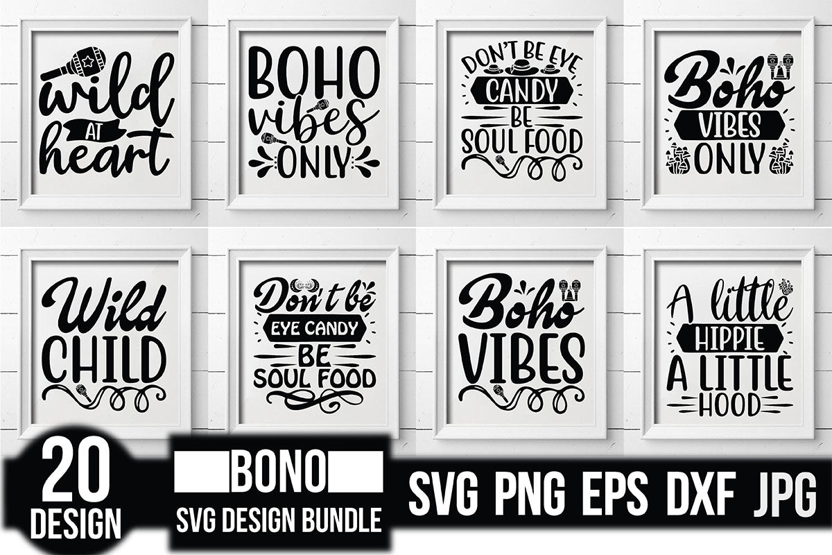 Boho SVG Bundle 3 - CraftNest - Digital Crafting and Art