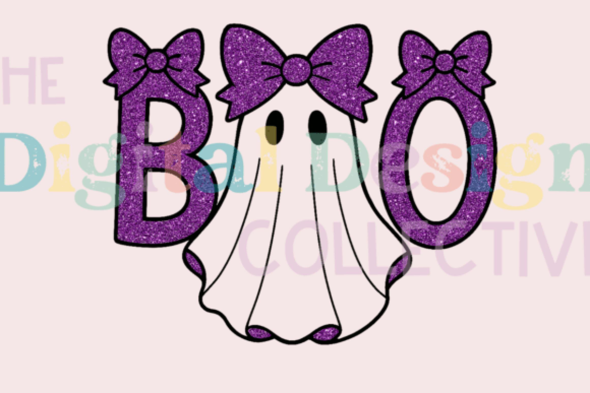 Cute Boo Ghost Coquette Halloween Clipart Bundle