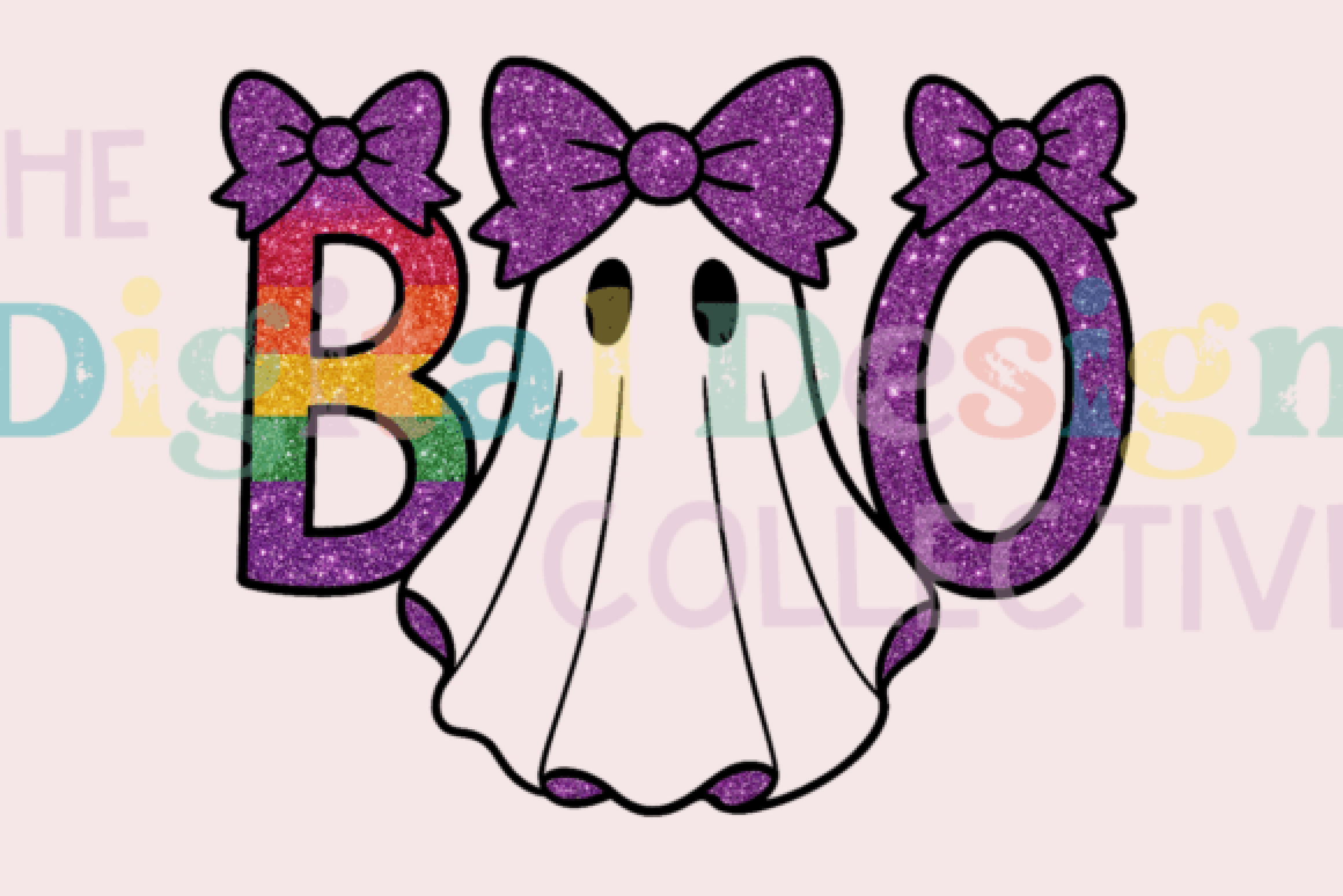 Cute Boo Ghost Coquette Halloween Clipart Bundle