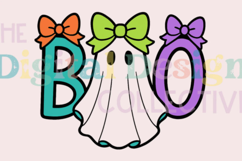 Cute Boo Ghost Coquette Halloween Clipart Bundle - CraftNest - Digital Crafting and Art