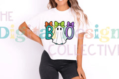 Cute Boo Ghost Coquette Halloween Clipart Bundle - CraftNest - Digital Crafting and Art