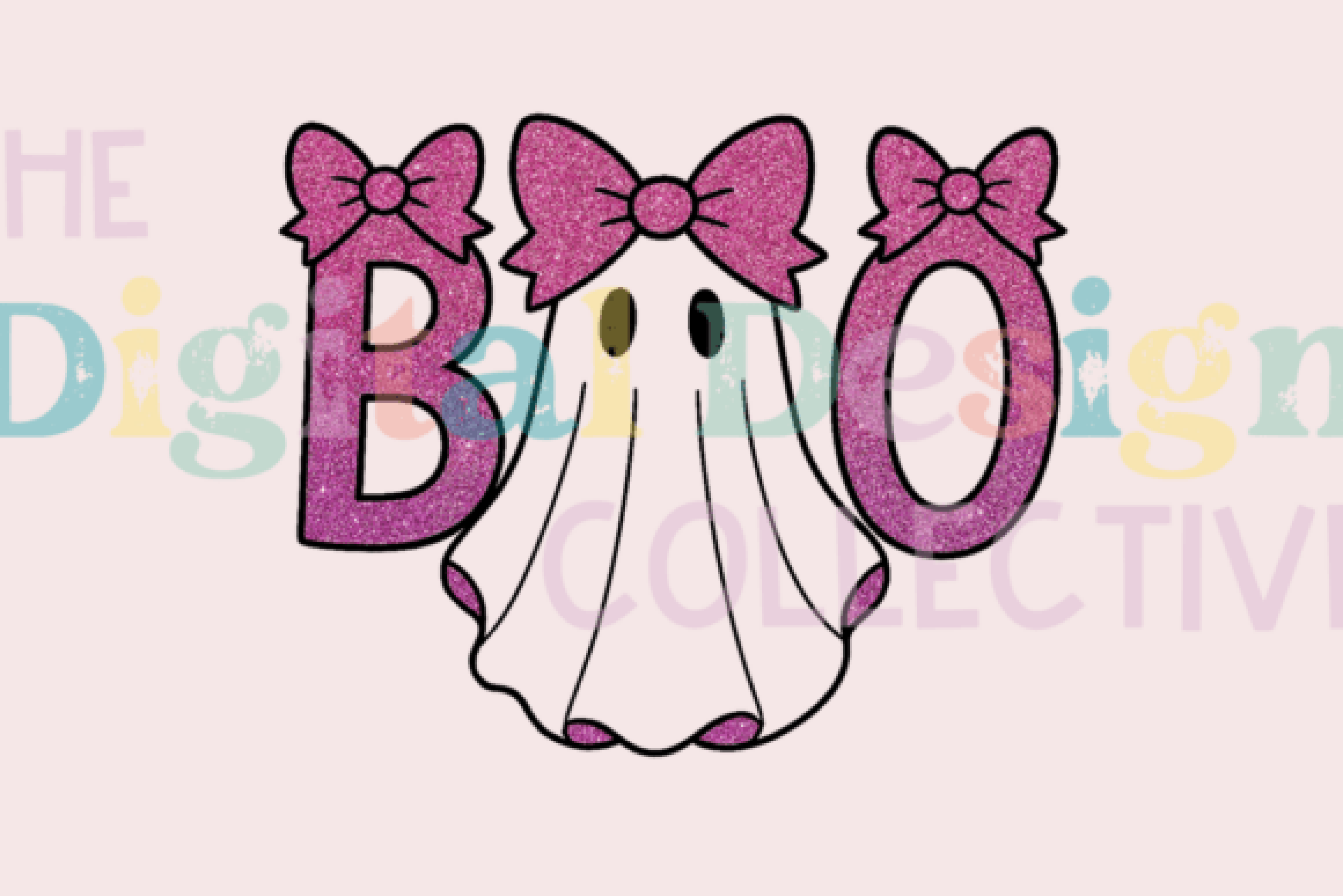 Cute Boo Ghost Coquette Halloween Clipart Bundle