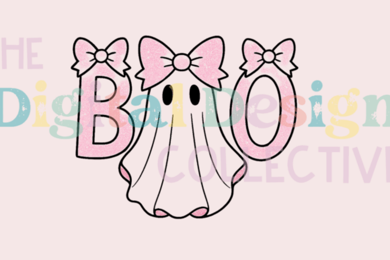 Adorable Boo Ghost Coquette Halloween Clipart Bundle - CraftNest - Digital Crafting and Art