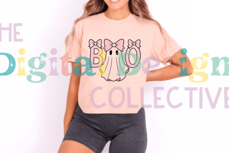 Adorable Boo Ghost Coquette Halloween Clipart Bundle - CraftNest - Digital Crafting and Art