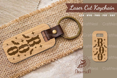 Boo Laser Cut Keychain Design Bundle - CraftNest - Digital Crafting and Art