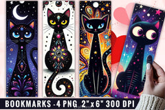 Whimsical Cats Bookmarks Bookmark Junk Journal - CraftNest - Digital Crafting and Art