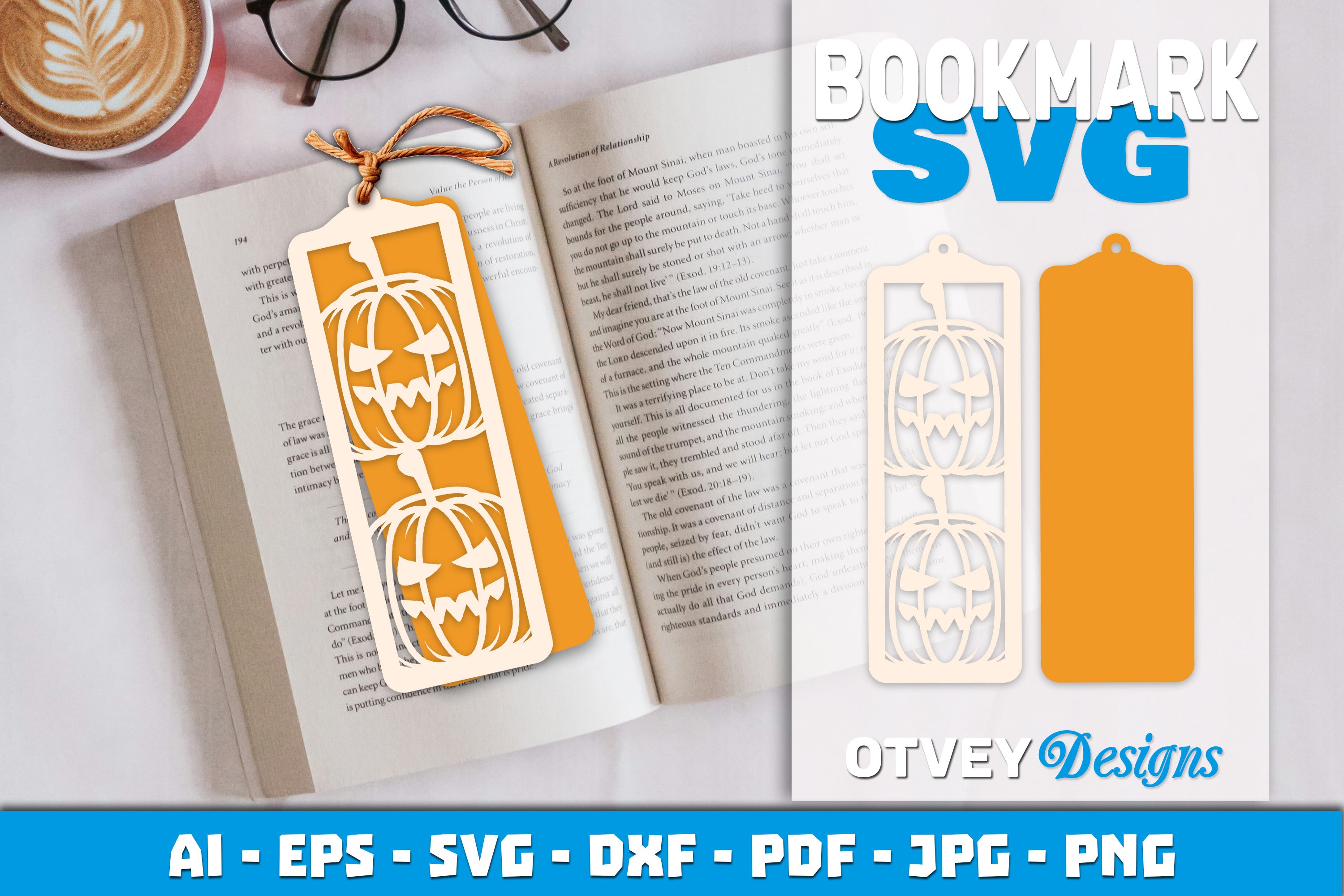 Halloween Lasercut Bookmark SVG Bundle