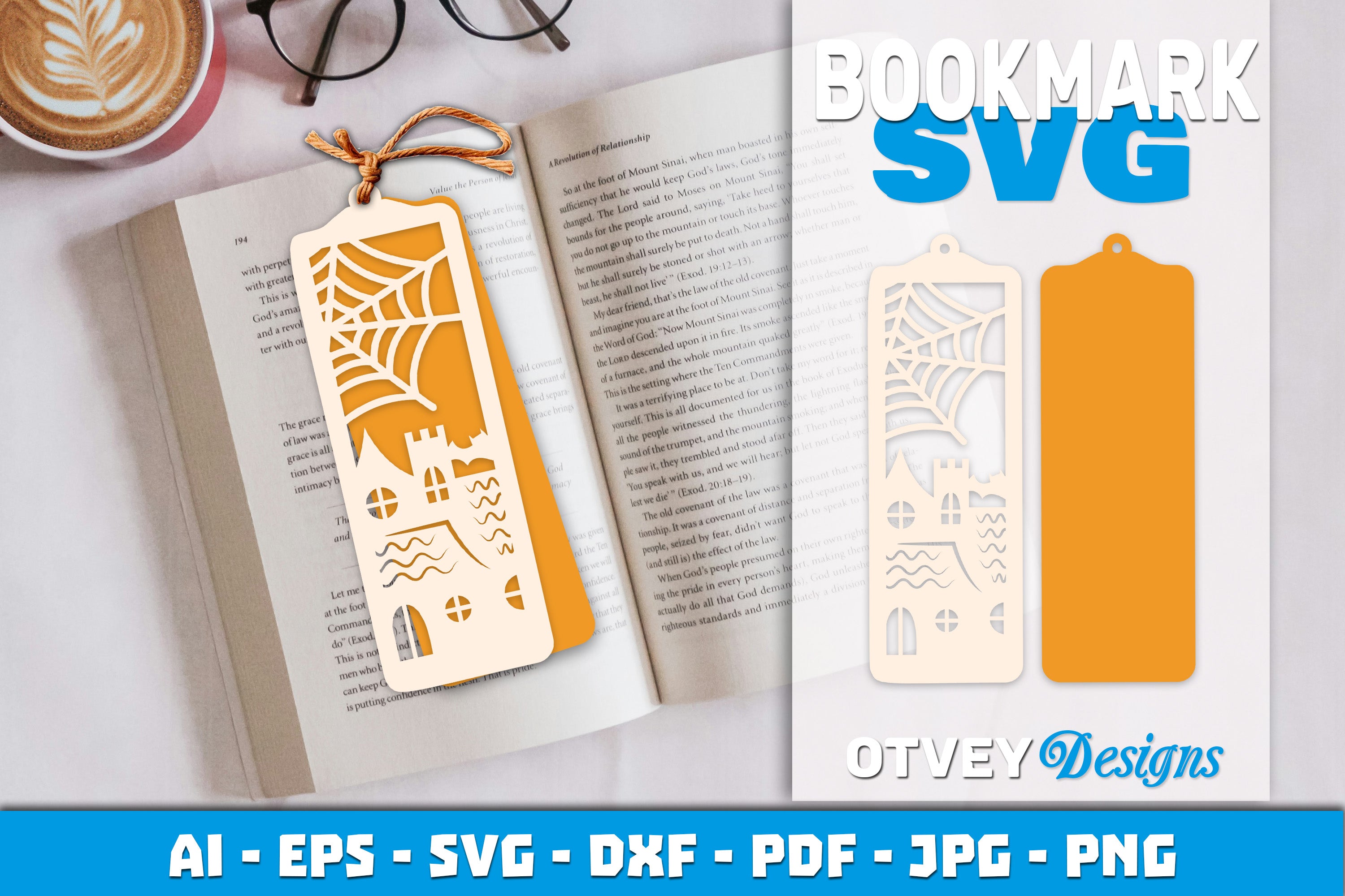 Halloween Lasercut Bookmark SVG Bundle