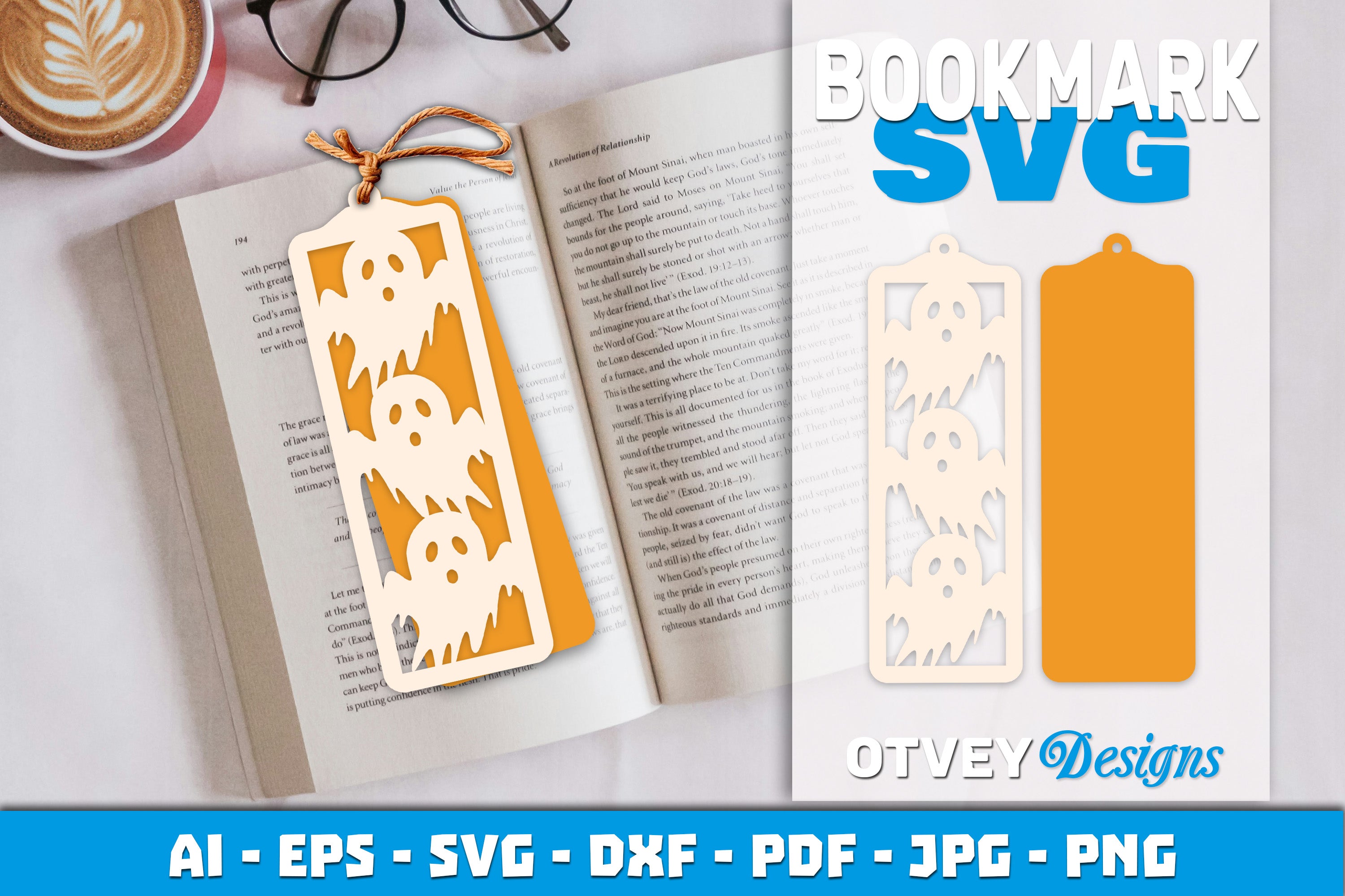 Halloween Lasercut Bookmark SVG Bundle