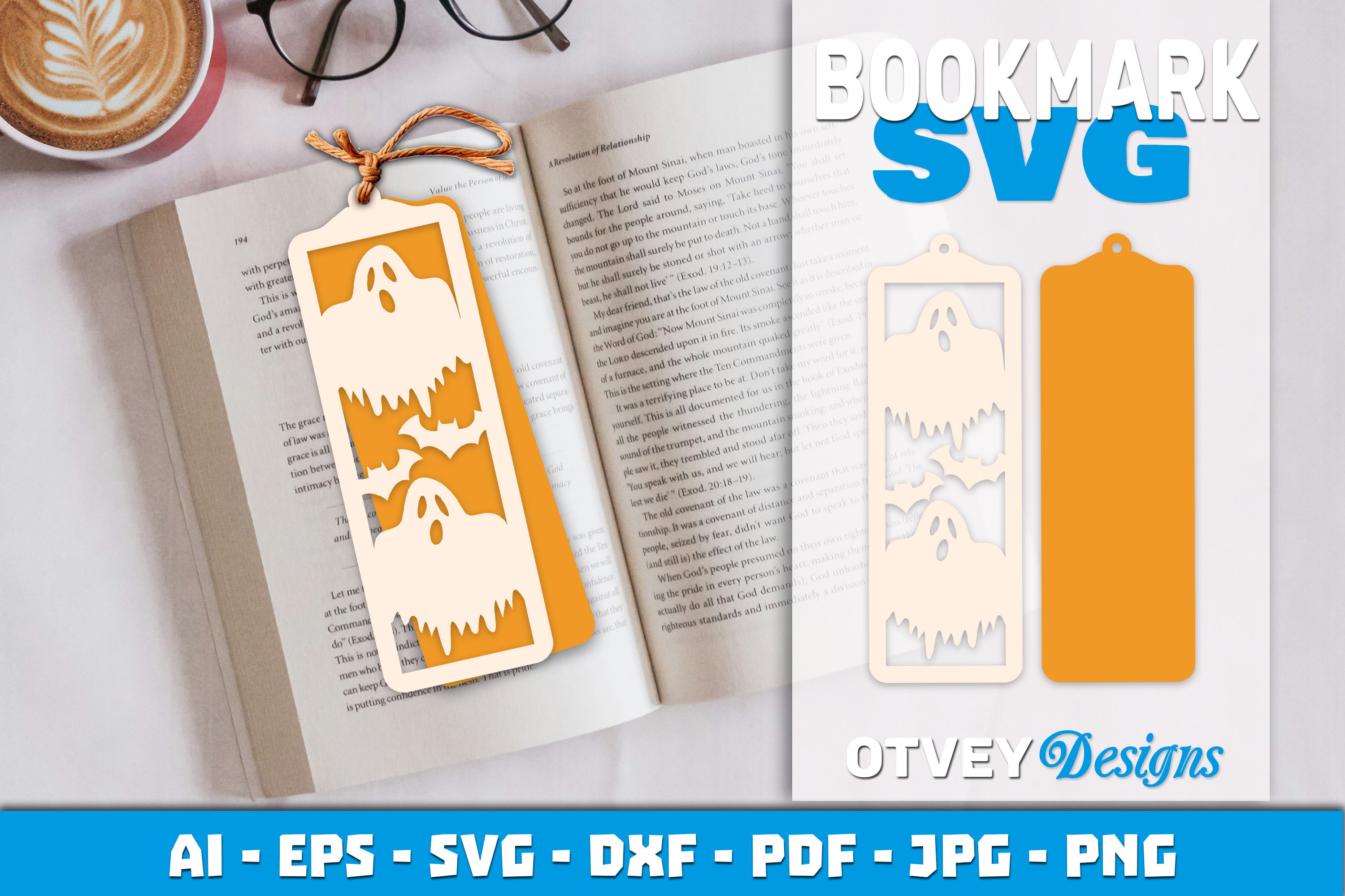 Halloween Lasercut Bookmark SVG Bundle