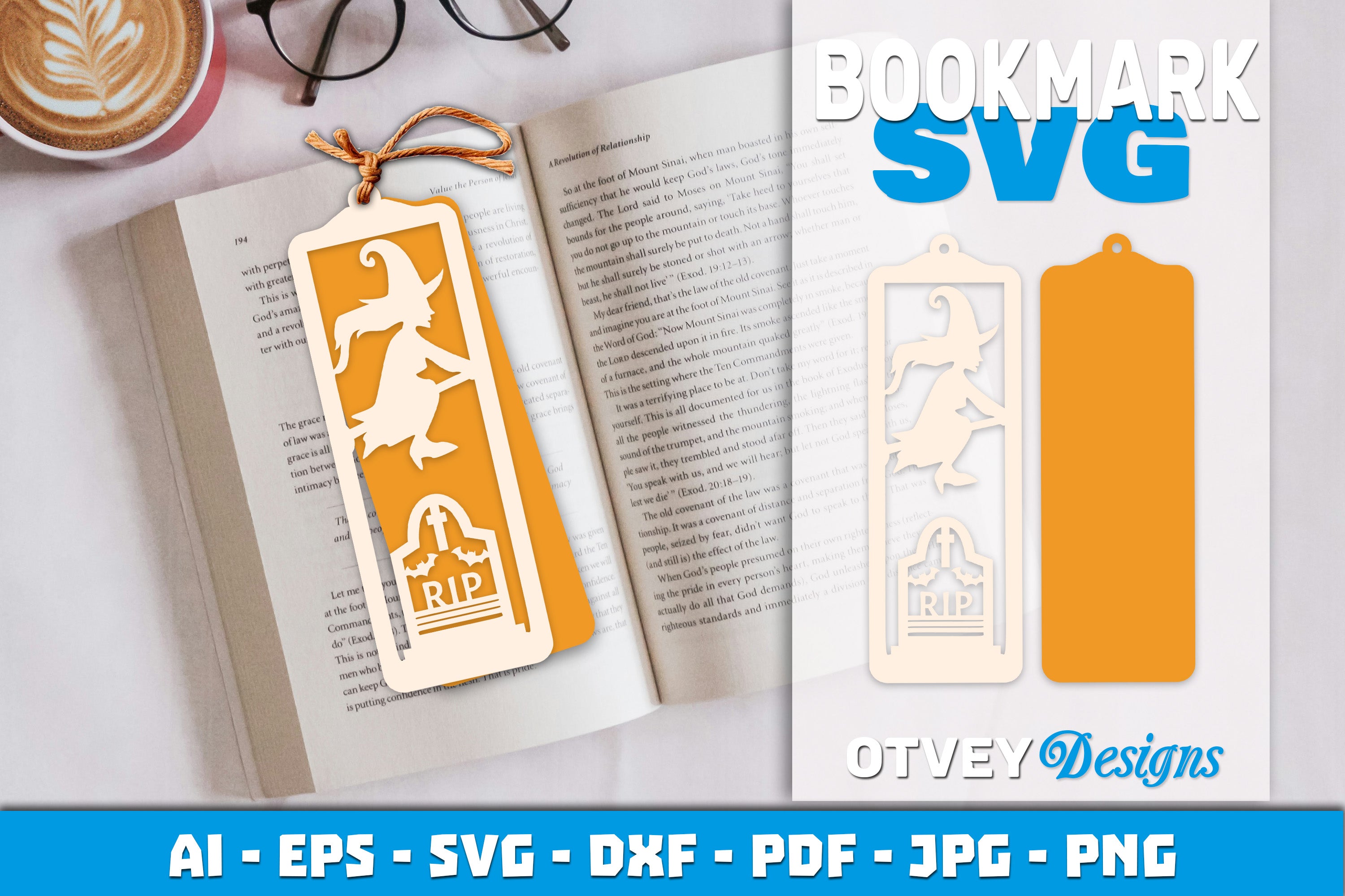 Halloween Lasercut Bookmark SVG Bundle