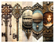 Steampunk Accessories Junk Journal Pages - CraftNest