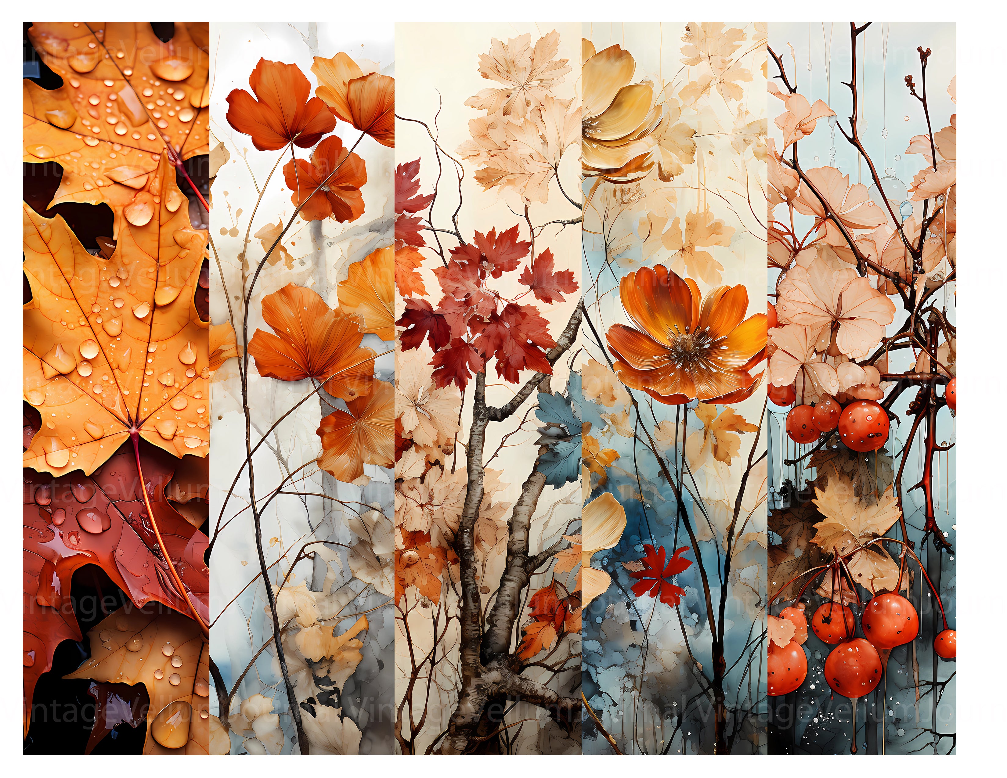 Fall Leaves Collection Junk Journal Pages - CraftNest