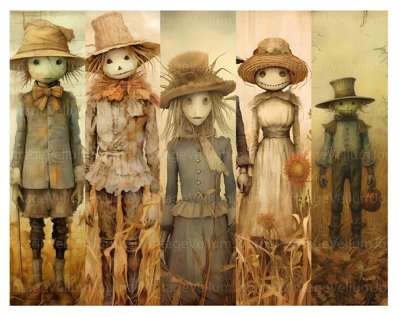 Scarecrows Junk Journal Pages - CraftNest