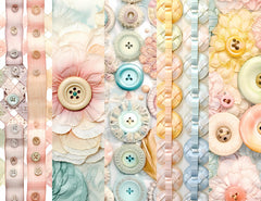 Vintage Buttons Junk Journal Pages - CraftNest