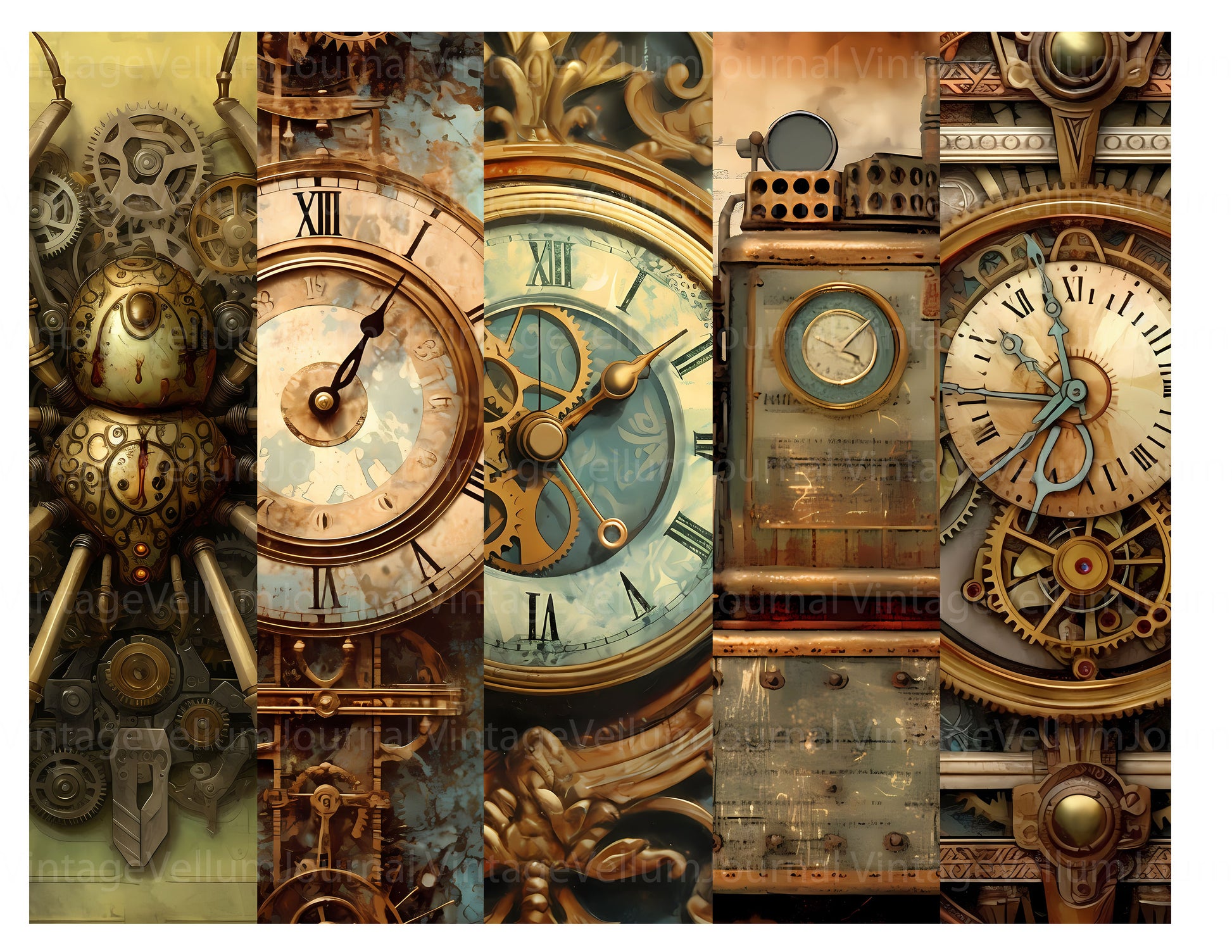 Steampunk Items Junk Journal Pages - CraftNest