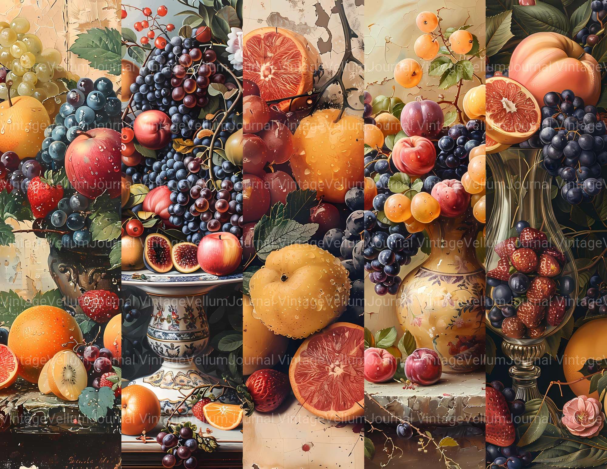 Fruit Salad Junk Journal Pages - CraftNest - Digital Crafting and Art