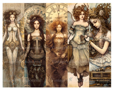 Steampunk Angels Junk Journal Pages - CraftNest