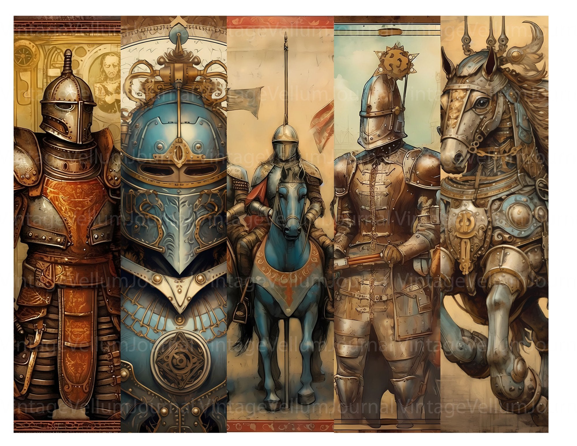 Steampunk Knights Junk Journal Pages - CraftNest