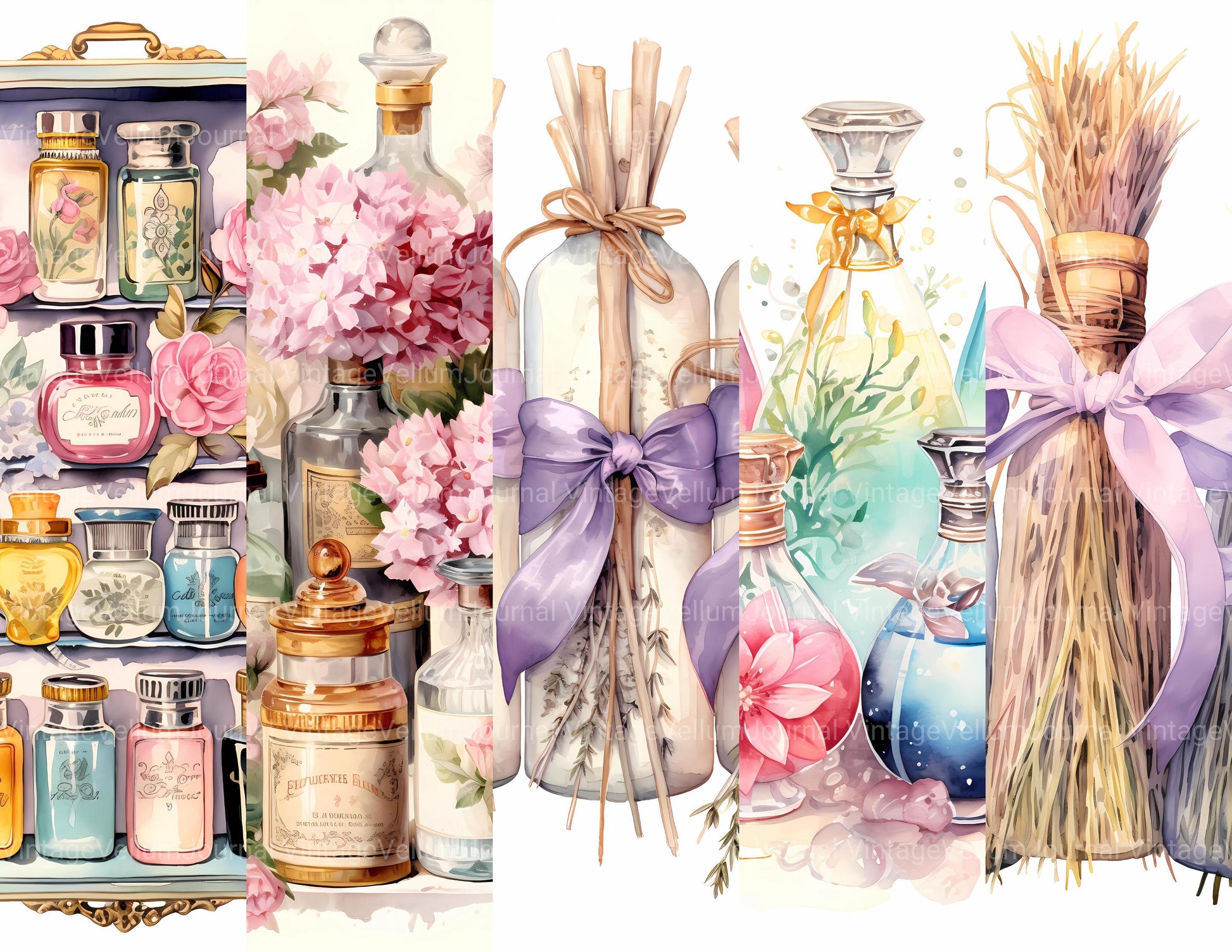 Vintage Perfume Junk Journal Pages - CraftNest