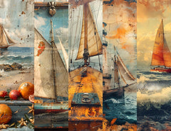 Sailing Junk Journal Pages - CraftNest - Digital Crafting and Art