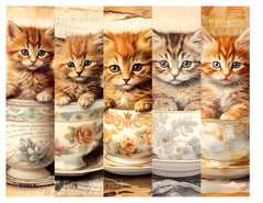 Kitten In A Cup Junk Journal Pages - CraftNest