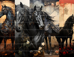 Dark Fantasy Horse Junk Journal Pages - CraftNest