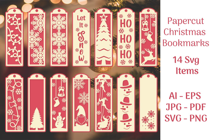 Paper Cut SVG Bundle for Bookmarks