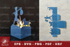 Boy with Dog Papercut Lantern Clipart Bundle