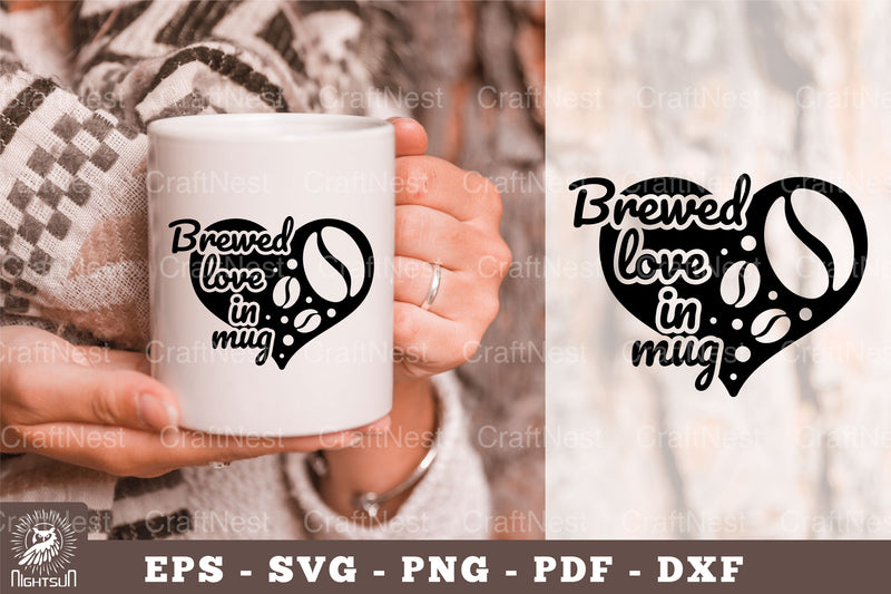Brewed Love in Mug Design Clipart Bundle - CraftNest - Digital Crafting and Art