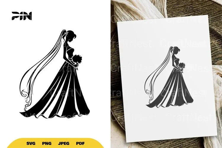 Elegant Bride SVG Bundle - CraftNest - Digital Crafting and Art