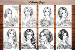 Wedding Bride Flower Bouquet Coloring Book - CraftNest - Digital Crafting and Art