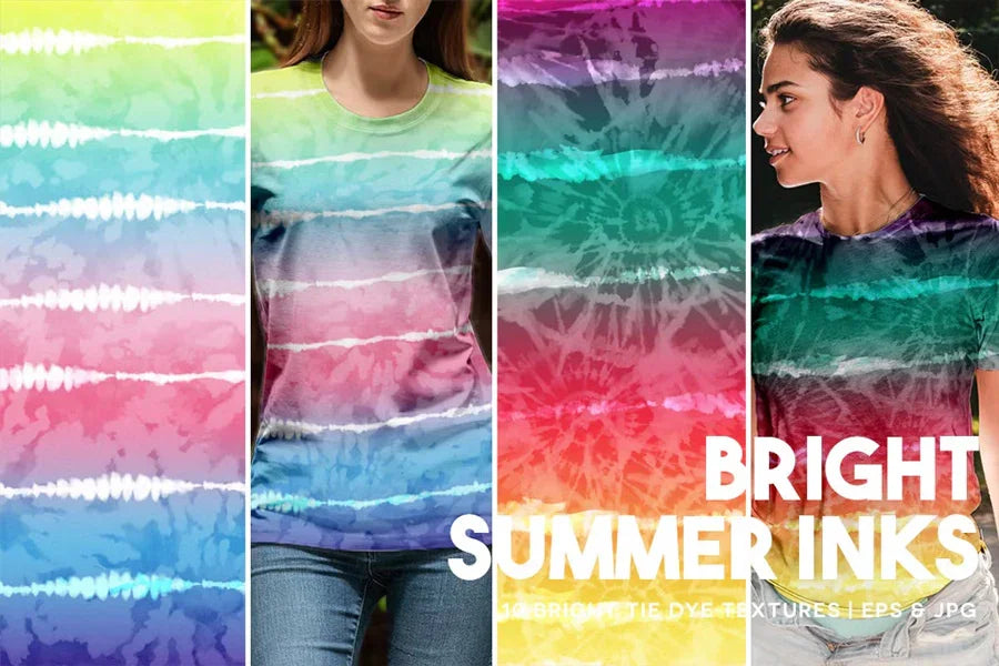 Bright Summer Inks - Tie-Dye - CraftNest - Digital Crafting and Art