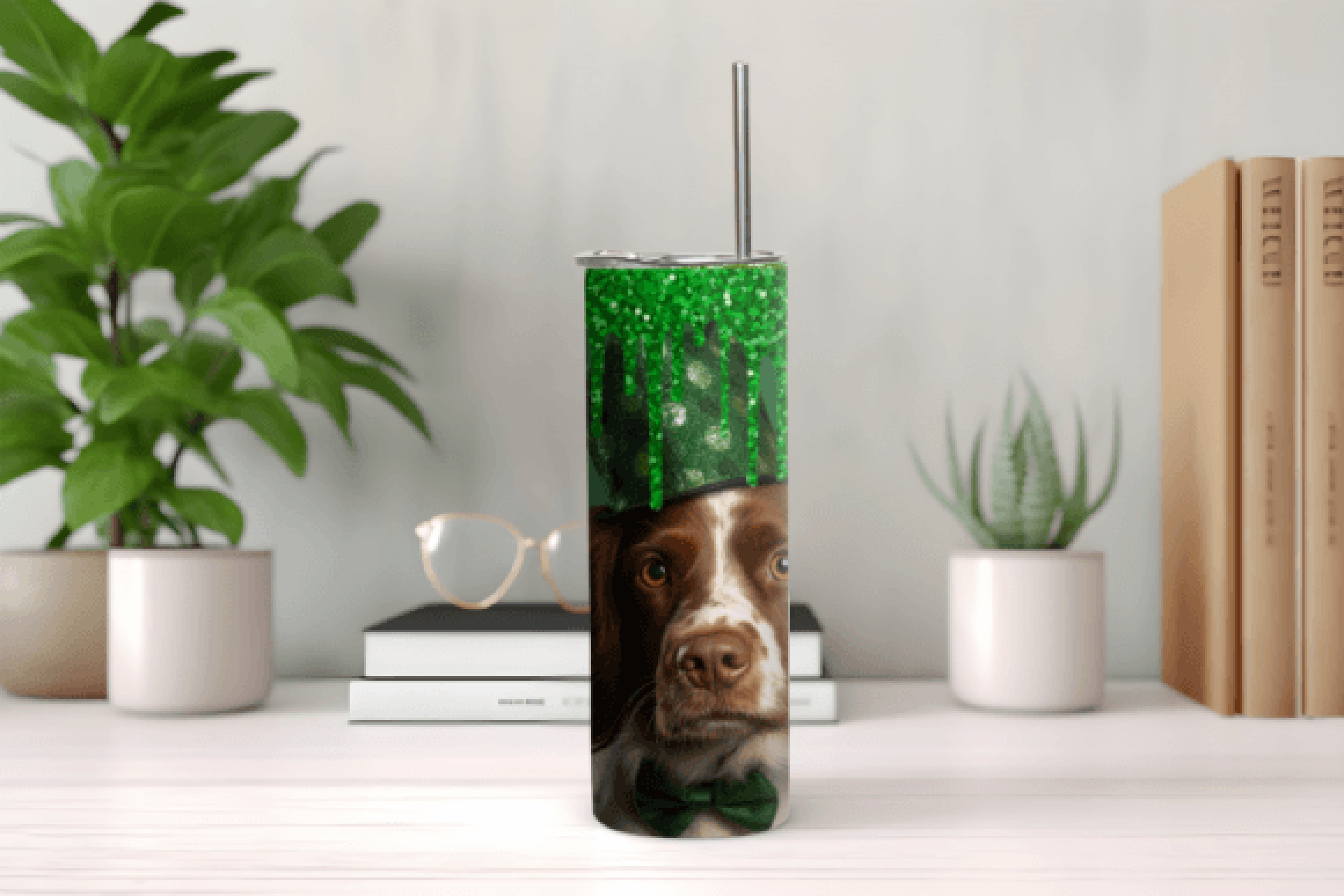 St. Patrick's Day Brittany Dog Tumbler Bundle
