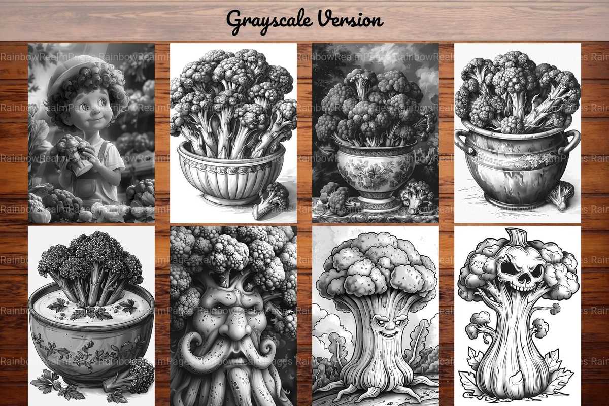 Broccoli Coloring Books - CraftNest - Digital Crafting and Art