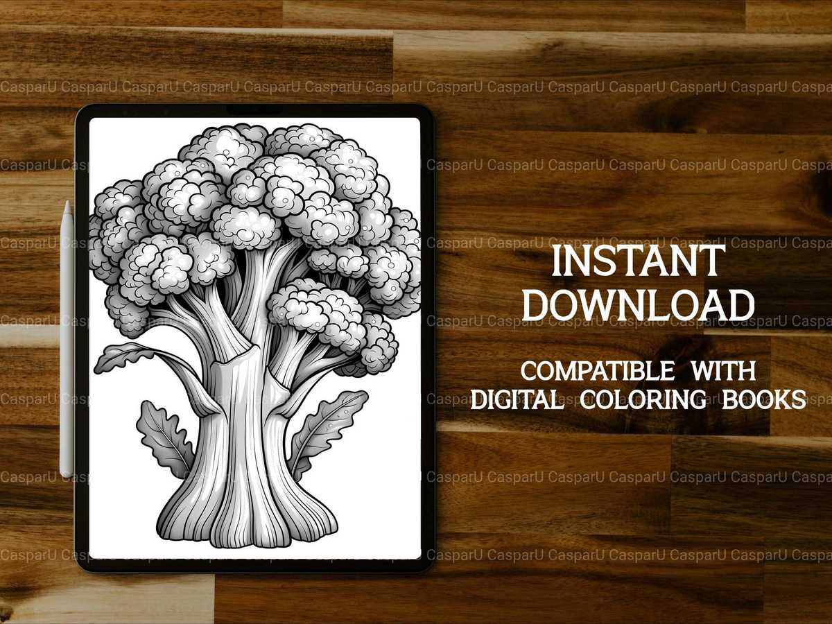 Broccoli Coloring Books - CraftNest - Digital Crafting and Art