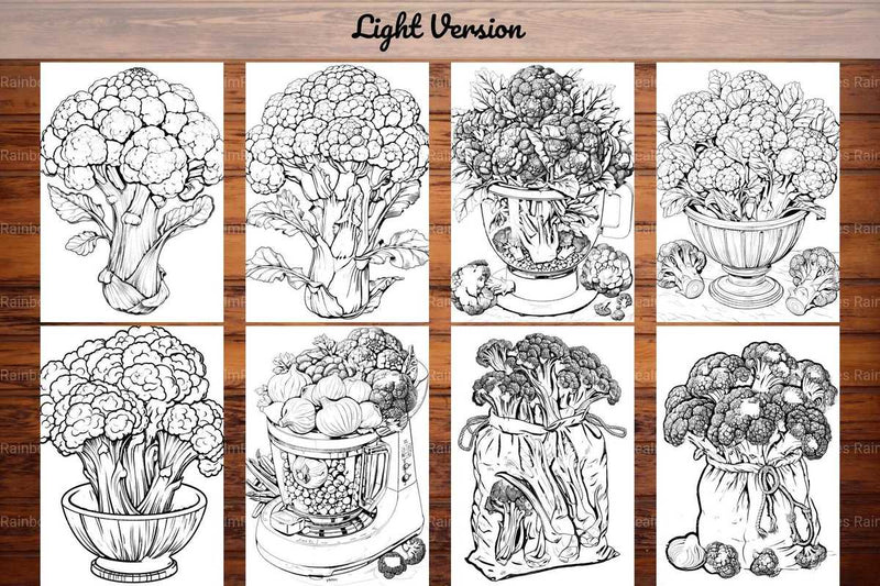 Broccoli Coloring Books - CraftNest - Digital Crafting and Art