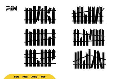 Broken Picket Fence SVG Bundle - CraftNest - Digital Crafting and Art