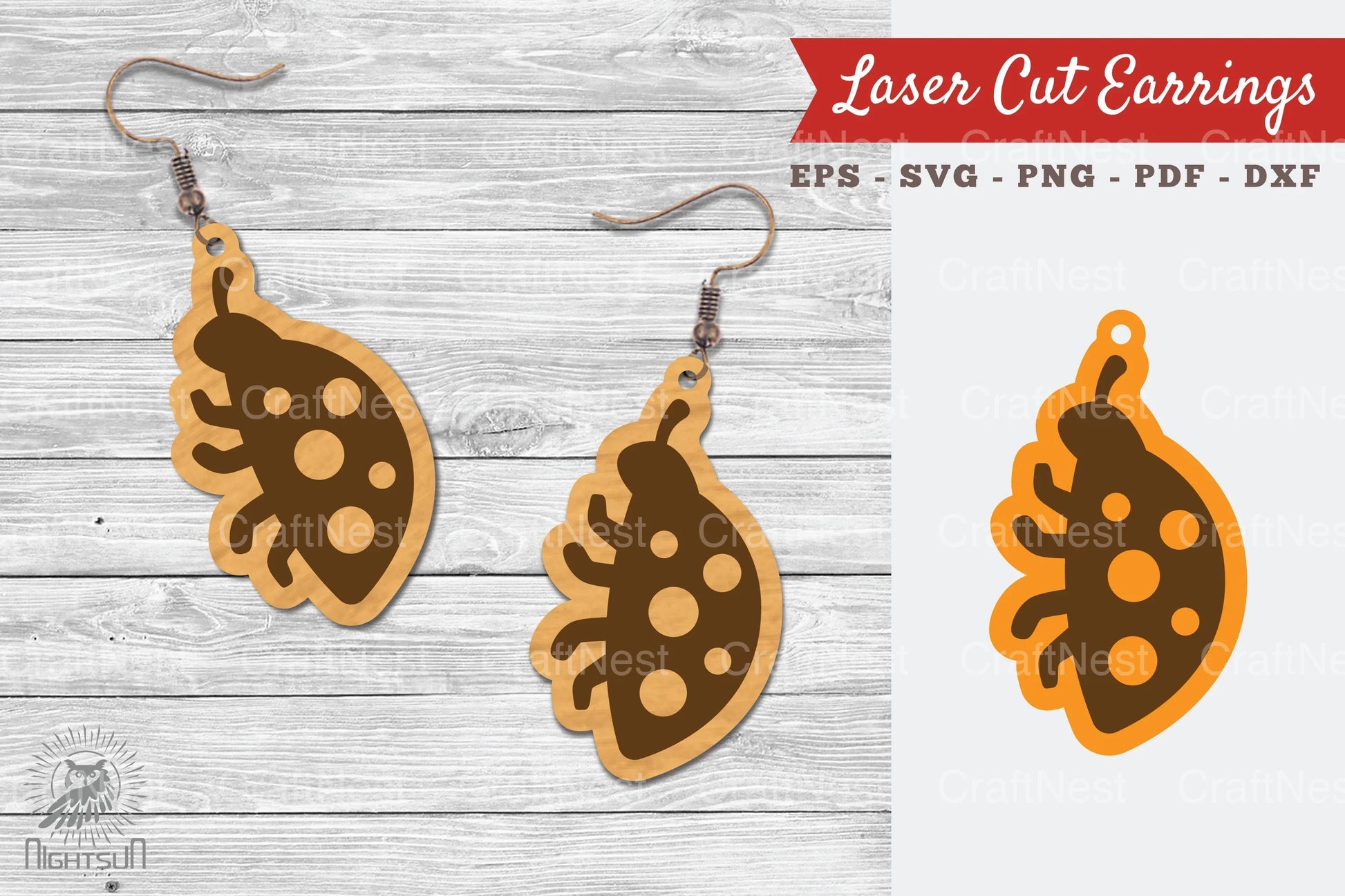 Bug Laser Cut Earrings Design Bundle - CraftNest - Digital Crafting and Art