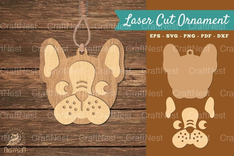 Bulldog French Laser Cut Ornament Clipart Bundle - CraftNest - Digital Crafting and Art