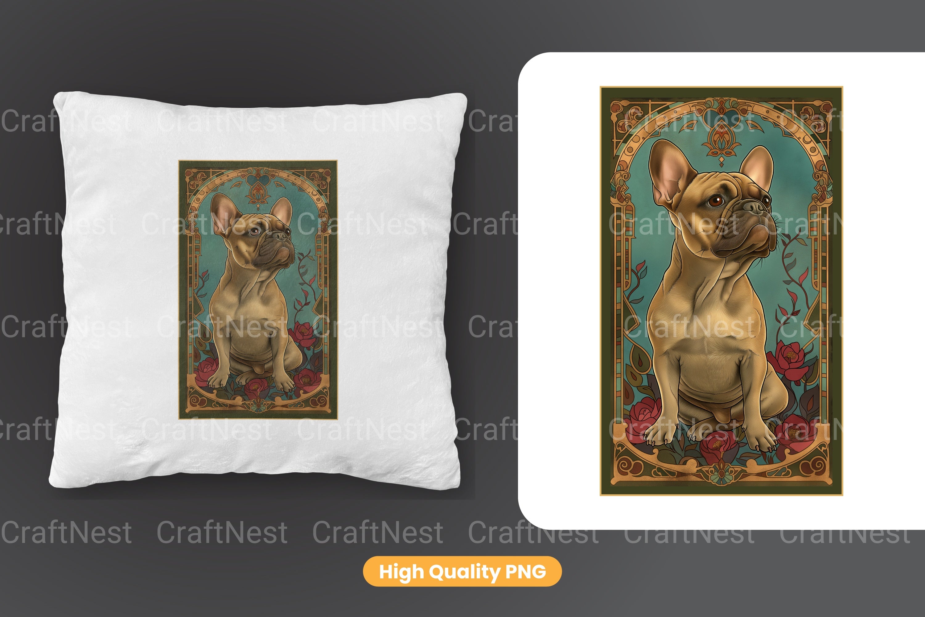 Bulldog Tarot Card Clipart Bundle