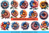 Sunflowers 4th of July Clipart