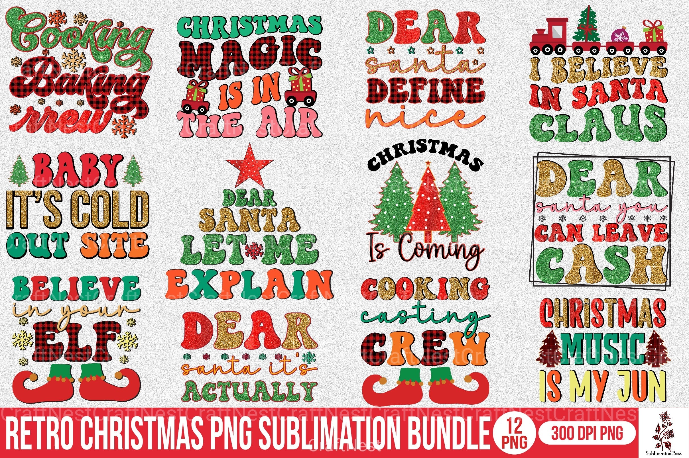 Christmas Craft Designs Clipart Bundle - CraftNest - Digital Crafting and Art