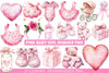 Pink Baby Girl Shower Clipart