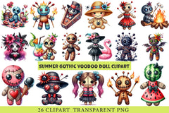 Summer Gothic Voodoo Doll Clipart - CraftNest - Digital Crafting and Art