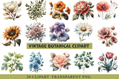 Vintage Botanical Clipart - CraftNest - Digital Crafting and Art