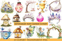 Fairy Garden Clipart Bundle - CraftNest - Digital Crafting and Art