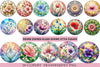 Round Stained Glass Spring Little Flower Clipart 1